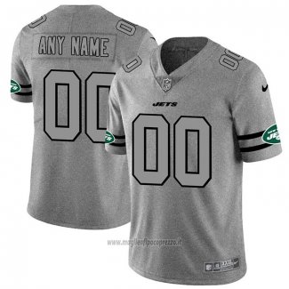Maglia NFL Limited New York Jets Personalizzate Team Logo Gridiron Grigio