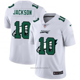 Maglia NFL Limited Philadelphia Eagles Jackson Logo Dual Overlap Bianco
