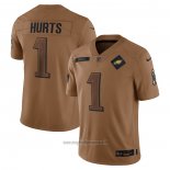 Maglia NFL Limited Philadelphia Eagles Jalen Hurts 2023 Salute To Service Marrone