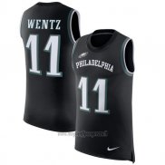 Maglia NFL Limited Philadelphia Eagles Senza Maniche 11 Wentz Nero