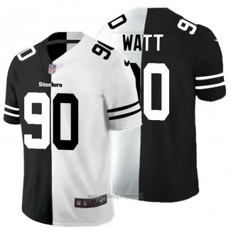 Maglia NFL Limited Pittsburgh Steelers Watt Black White Split