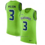 Maglia NFL Limited Seattle Seahawks Senza Maniche 3 Wilson Verde