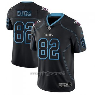 Maglia NFL Limited Tennessee Titans Delanie Walker Nero Color Rush 2018 Lights Out