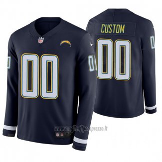 Maglia NFL Los Angeles Chargers Personalizzate Blu Therma Manica Lunga