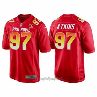 Maglia NFL Pro Bowl Cincinnati Bengals 97 Geno Atkins AFC 2018 Rosso