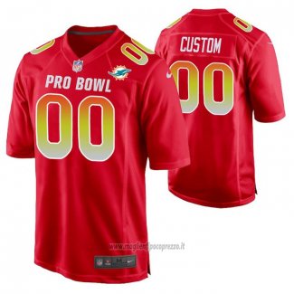 Maglia NFL Pro Bowl Miami Dolphins Personalizzate Rosso