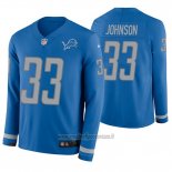 Maglia NFL Therma Manica Lunga Detroit Lions Kerryon Johnson Blu
