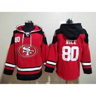 Felpa con Cappuccio San Francisco 49ers Jreey Rice Rosso