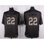 Maglia NFL Anthracite Dallas Cowboys E.smith 2016 Salute To Service