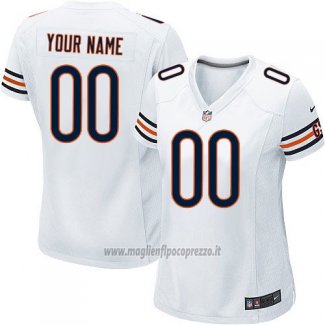 Maglia NFL Donna Chicago Bears Personalizzate Bianco