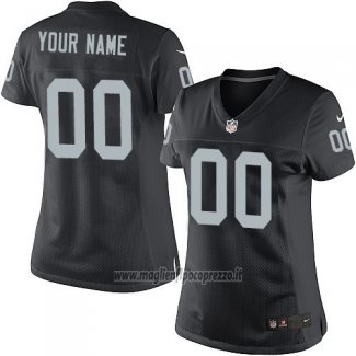 Maglia NFL Donna Las Vegas Raiders Personalizzate Nero