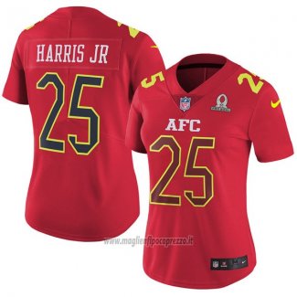 Maglia NFL Donna Pro Bowl AFC Harris Jr 2017 Rosso