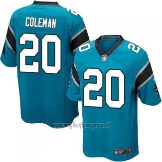 Maglia NFL Game Bambino Carolina Panthers Coleman Lago Blu