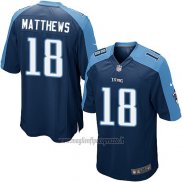 Maglia NFL Game Bambino Tennessee Titans Matthews Blu Scuro