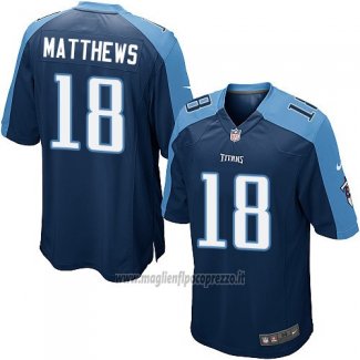 Maglia NFL Game Bambino Tennessee Titans Matthews Blu Scuro