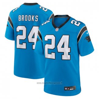 Maglia NFL Game Carolina Panthers Jonathon Brooks 2024 NFL Draft Alternato Blu