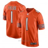 Maglia NFL Game Chicago Bears Justin Fields Alternato Arancione