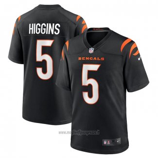 Maglia NFL Game Cincinnati Bengals Tee Higgins 5 Nero