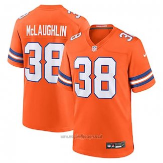 Maglia NFL Game Denver Broncos Jaleel McLaughlin Mile High Collection 1977 Throwback Arancione
