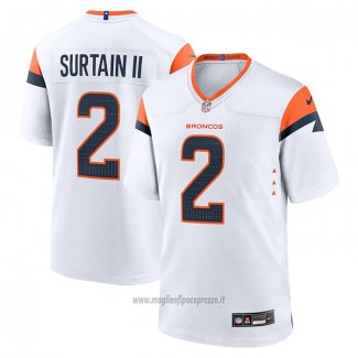 Maglia NFL Game Denver Broncos Patrick Surtain II Bianco2