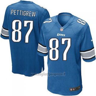 Maglia NFL Game Detroit Lions Pettigrew Blu