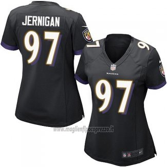 Maglia NFL Game Donna Baltimore Ravens Jernigan Nero