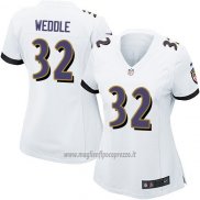 Maglia NFL Game Donna Baltimore Ravens Weddle Bianco