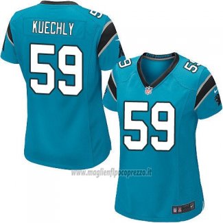 Maglia NFL Game Donna Carolina Panthers Kuechly Blu