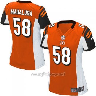 Maglia NFL Game Donna Cincinnati Bengals Maualuga Arancione