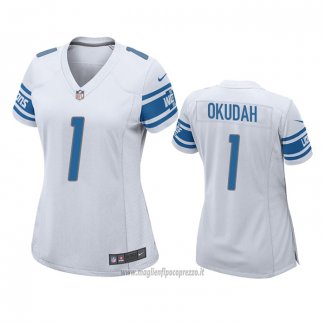 Maglia NFL Game Donna Detroit Lions Jeff Okudah Bianco