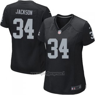Maglia NFL Game Donna Las Vegas Raiders Jackson Nero
