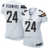 Maglia NFL Game Donna Los Angeles Chargers Flowers Bianco
