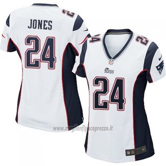 Maglia NFL Game Donna New England Patriots Jones Bianco
