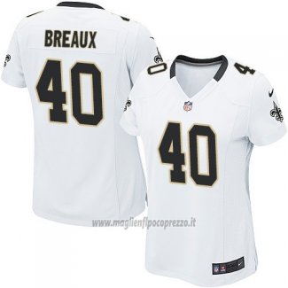 Maglia NFL Game Donna New Orleans Saints Breaux Bianco