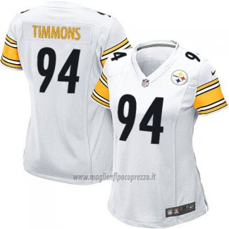 Maglia NFL Game Donna Pittsburgh Steelers Timmons Bianco