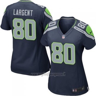 Maglia NFL Game Donna Seattle Seahawks Largent Blu Scuro