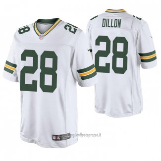 Maglia NFL Game Green Bay Packers 28 Aj Dillon 2020 Bianco