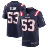 Maglia NFL Game New England Patriots Josh Uche Blu
