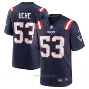 Maglia NFL Game New England Patriots Josh Uche Blu