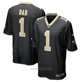 Maglia NFL Game New Orleans Saints Number 1 Dad Nero
