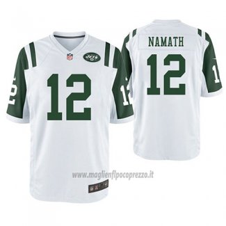Maglia NFL Game New York Jets Joe Namath Bianco