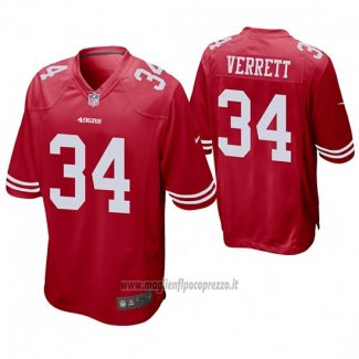 Maglia NFL Game San Francisco 49ers Jason Verrett Rosso