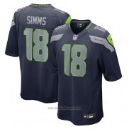 Maglia NFL Game Seattle Seahawks Marcus Simms Blu