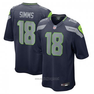 Maglia NFL Game Seattle Seahawks Marcus Simms Blu