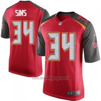 Maglia NFL Game Tampa Bay Buccaneers Sims Rosso