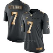Maglia NFL Gold Anthracite Pittsburgh Steelers Roethlisberger Salute To Service 2016 Nero