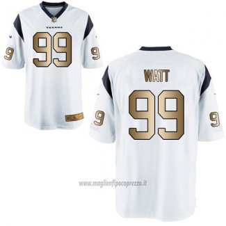 Maglia NFL Gold Game Houston Texans Watt Bianco