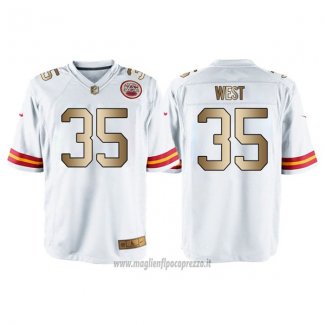Maglia NFL Gold Game Kansas City Chiefs West Bianco