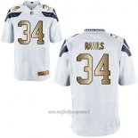 Maglia NFL Gold Game Seattle Seahawks Rawls Bianco