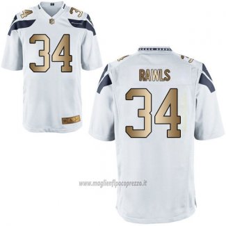 Maglia NFL Gold Game Seattle Seahawks Rawls Bianco